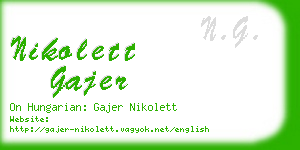 nikolett gajer business card